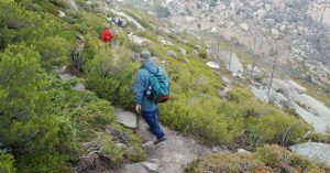 Descenso al Collado de La Dehesilla. La Pedriza. Manzanares El Real. Comunidad de Madrid.