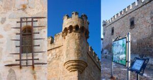 Detalles del Castillo de Orgaz. Toledo.