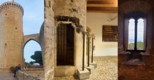 Detalles del Interior del Castillo de Bellver, Palma de Mallorca. Islas Baleares.