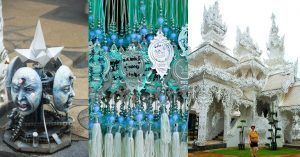 Detalles del Templo Blanco. Chiang Rai, Tailandia.