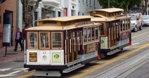 Doble Tranvía de San Francisco, Cable Car. California, Estados Unidos.
