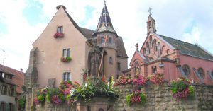 Eguisheim en Alsacia. Alto Rin. Gran Este. Francia.