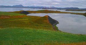 El Lago Mývatn. Norte de Islandia.
