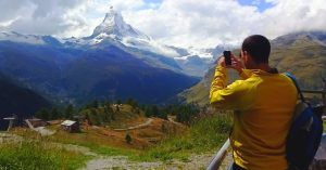 El Monte Cervino desde la ruta de los Cinco Lagos de Zermatt.