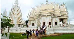 El Templo Blanco en Chiang Rai. Tailandia.