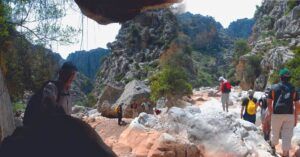 En el Torrente de Lluc y S'Entreforc. Isla de Mallorca. Islas Baleares.