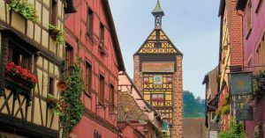 En Riquewihr. Alsacia, Alto Rin. Gran Este. Francia.