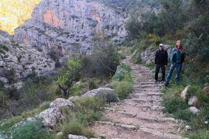 En Ruta 6000 Escalones Catedral del Senderimo. Vall de Laguar. Alicante.