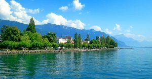 Entorno del Lago Lemán. Montreaux, Suiza.