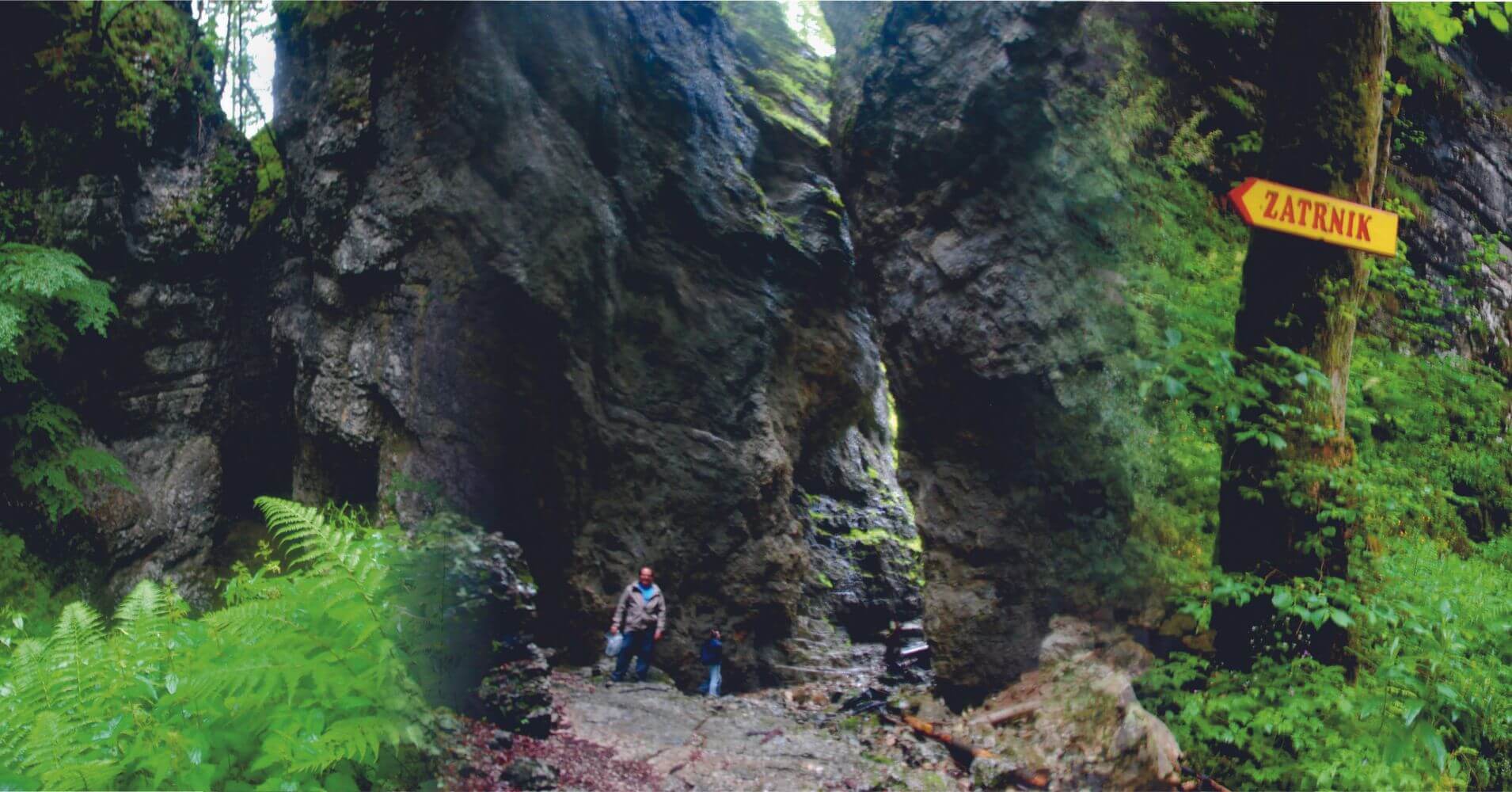 Entrada a la Garganta Pokljuka Soteska. Krinica, Alta Carnolia. Gorenjska, Parque Nacional de Trivlav. Eslovenia.