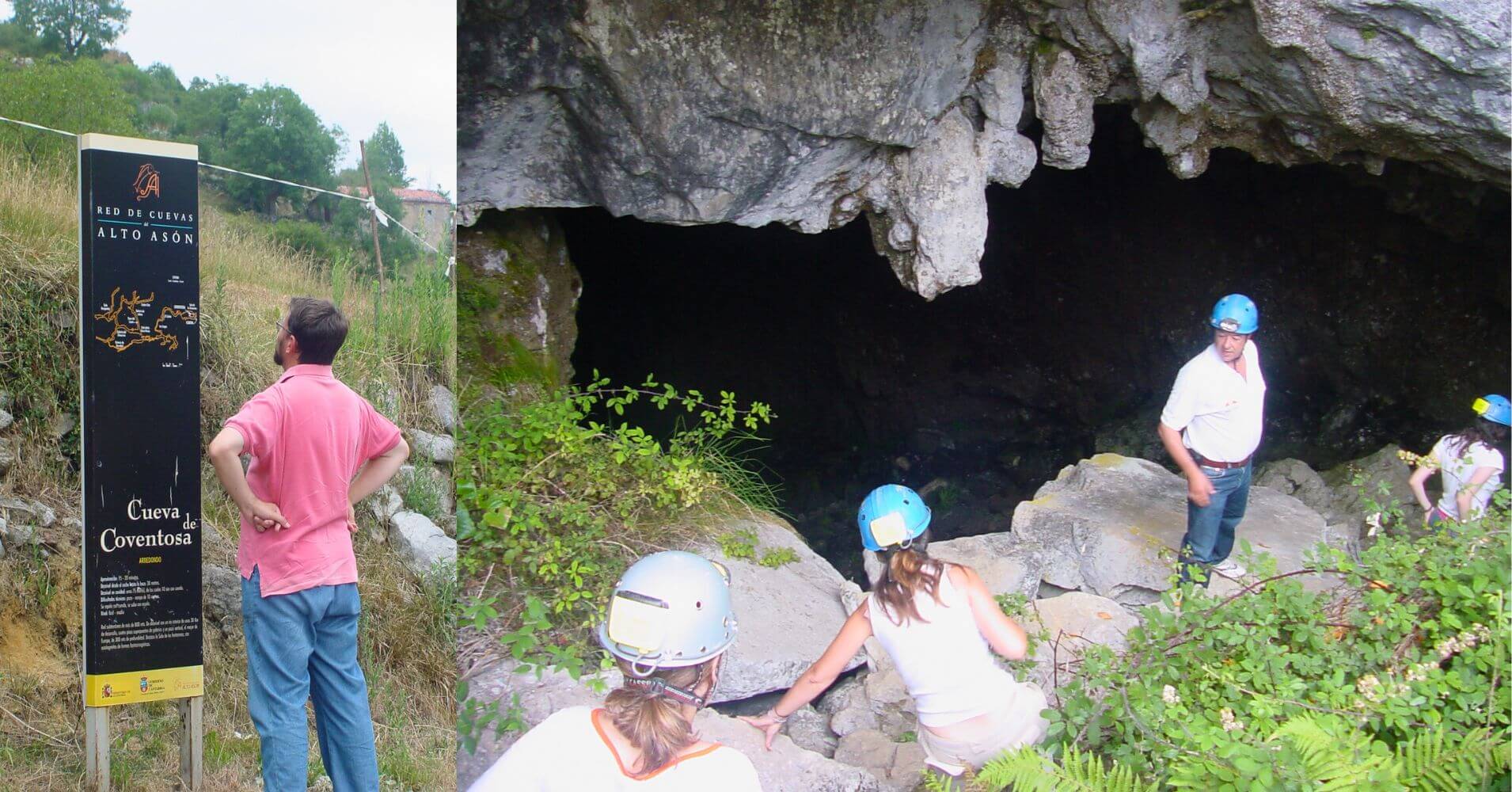 Entrada de la Cueva del Escalón. Parque Natural de los Collados de Asón. Cantabria.