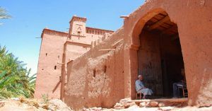 Entrada Kasbah de Aït Ben Hadou, Marruecos.