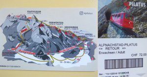 Entradas del Tren de Cremallera Monte Pilatus. Suiza.