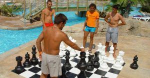 Entretenimiento del Camping La Marina Resort. La Marina, Elche, Alicante. Comunidad Valenciana, España.