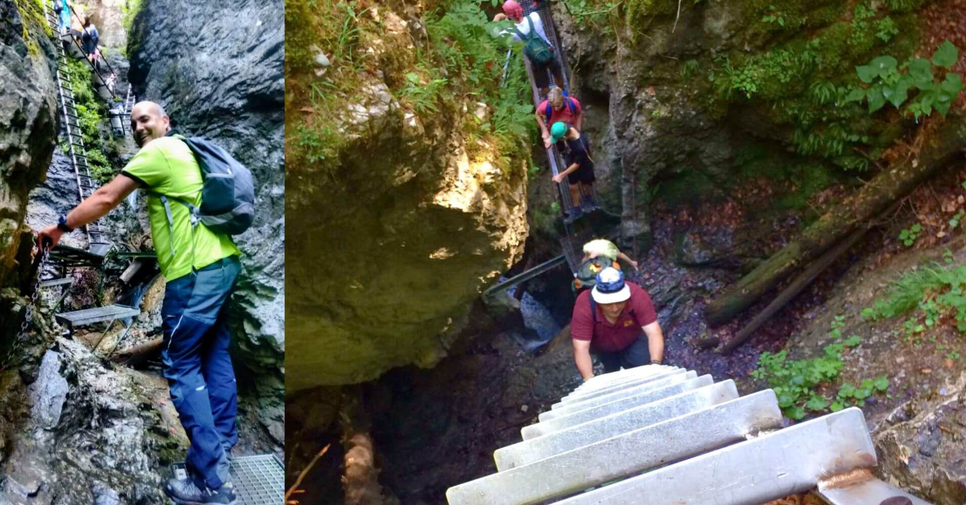 Escaleras del Cañón Suchá Belá, Parque Nacional Paraíso Eslovaco. Eslovaquia.
