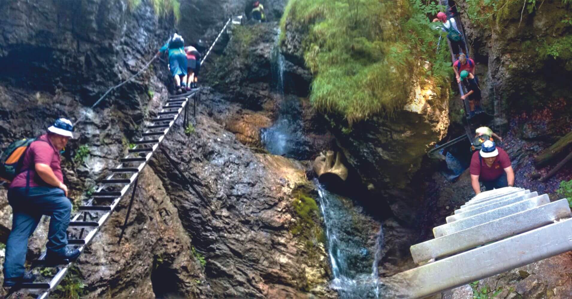 Escaleras del Cañón Suchá Belá. Parque Nacional Paraíso Eslovaco. Prešov, Košice. Eslovaquia.
