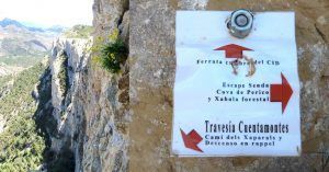 Escape Vía Ferrata Norte del Cid. Petrer, Alicante. Comunidad Valenciana.