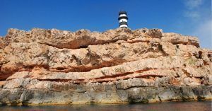 Faro Parque Nacional Marítimo Terrestre Archipiélago de Cabrera. Islas Baleares.