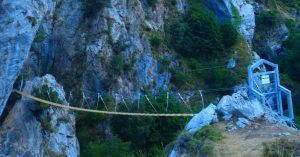 Puente Colgante de la Ferrata de Valdeón, Quintanilla de las Viñas. Burgos.