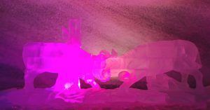 Figuras de Hielo en el Glaciar del Cervino. Zermatt, Suiza.