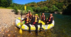 Final del Rafting del Río Paiva. Geoparque Arouca. Portugal