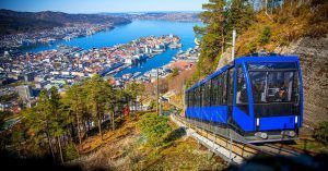 Floibanen y Panorámica de Bergen. Noruega.