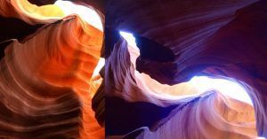 Formas Caprichosas del Antelope Canyon. Page, Navajo Nation Parks, Arizona. Estados Unidos.