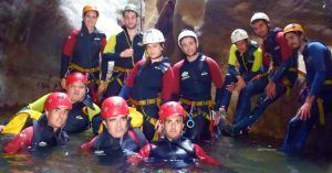 Foto de Grupo en el Cañón de las Buitreras. Parque Natural de los Alcornocales. Colmenar Gaucín, Málaga, Andalucía.