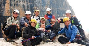 Foto de Grupo Ferrata Sendero Sosat. Dolomitas de Breta, Madona di Camiglio. Trento. Trentino Alto Adigio. Italia.