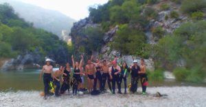Foto de Grupo final del Cañón de las Buitreras. Parque Natural de los Alcornocales. Colmenar Gaucín, Málaga, Andalucía.