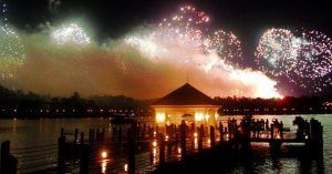 Fuegos Artificiales Disney Magic Kingdom. Orlando, Florida. Estados Unidos.