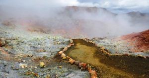Fumarolas de Landmannalaugar Tierras Altas de Islandia.