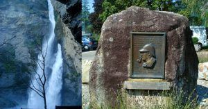 Funicular Cascadas Reichenbach Falls. Sherlock Holmes. Reichenbachfalle, Valle Haslital. Meiringer, Suiza.