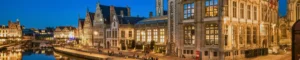 Gante, Panorámica Nocturna. Bélgica.