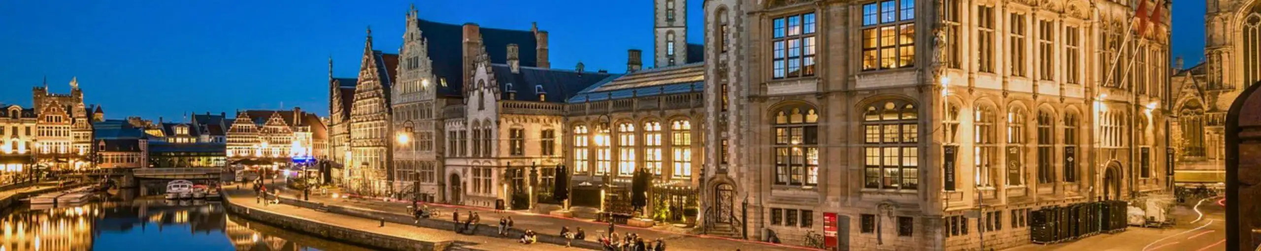 Gante, Panorámica Nocturna. Bélgica.