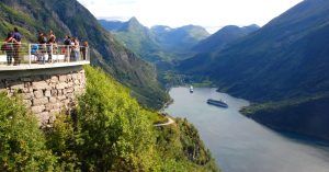 Geirangerfjord Fiordo de Geiranger. Noruega, Vestlandet en Sunnmøre.