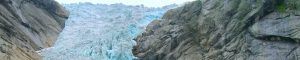 Glaciar Briksdal. Briksdalsbreen. Stryn. Olden. Valle de Oldendalen. Parque Nacional Jostedalsbreen. Vestland, Noruega.