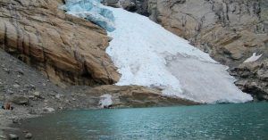 Glaciar Briksdal Briksdalsbreen. Stryn, Olden. Vestland. Noruega.