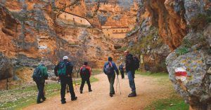 Grandes Trekking de España. Gr 24 Sendero del Jalón y el Jiloca. Barranco de la Hoz Seca. Jaraba, Zaragoza.