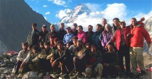 Grupo en el Campo Base del K2. Pakistán.