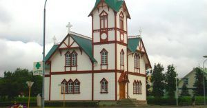 Iglesia de Húsavik. Islandia.