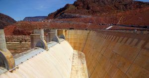 Infraestructuras de la Presa Hoover Dam. Nevada, Arizona. Estados Unidos.