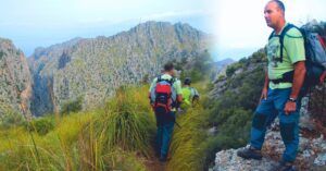 Inicio de la Bajada del Torrente de Pareis. Mallorca, Islas Baleares.