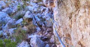 Inicio Ferrata de Zuheros. Córdoba.