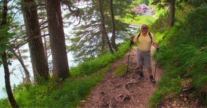 Inicio Trekking Lago Achensee. Tirol, Austria.