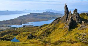 Isla de Skye, Storr Rocky Hill. Escocia, Reino Unido.