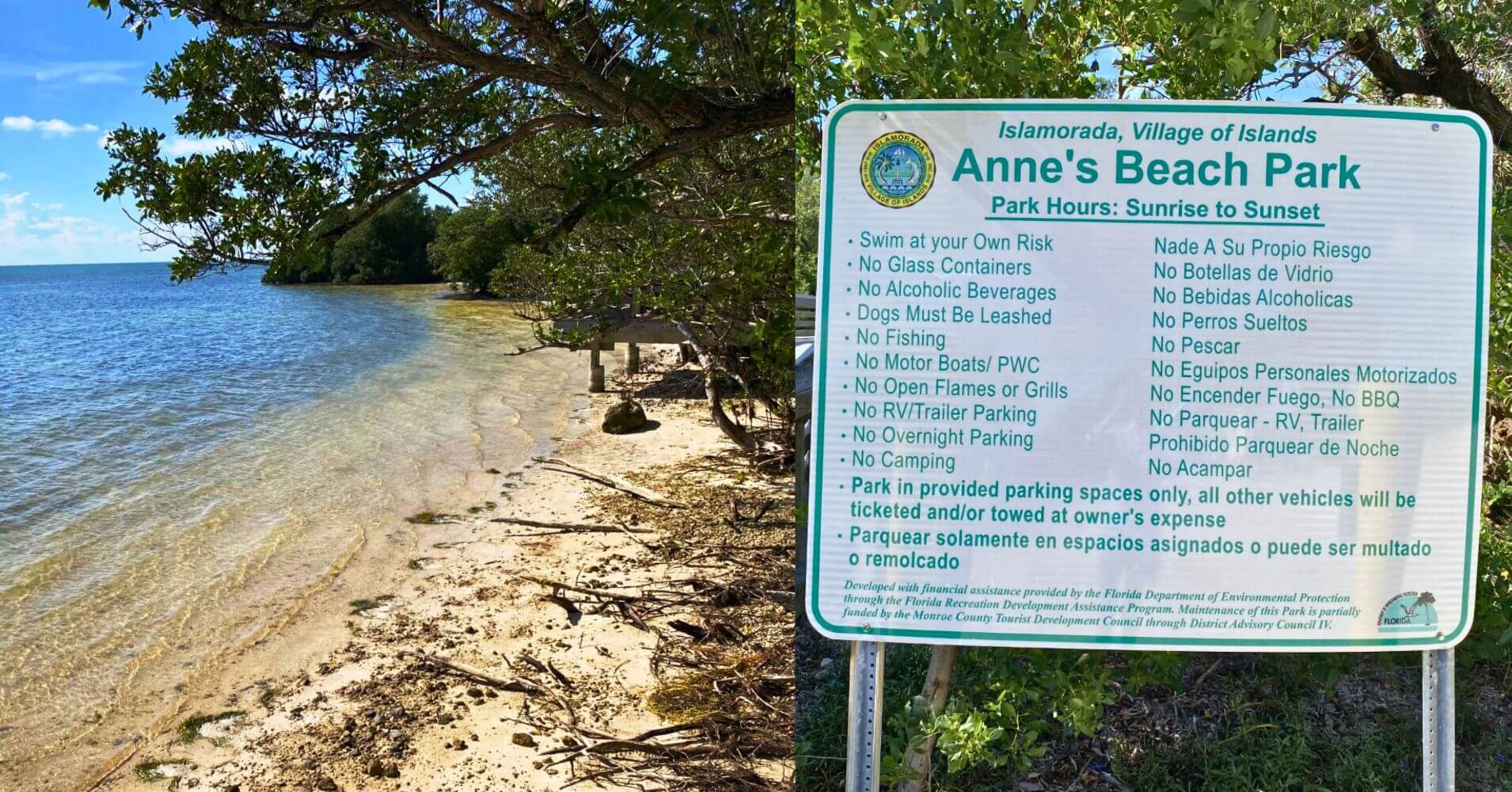 Islamorada Anne´s Beach. Lower Matercumbe Key. Everglades National Park. Road Trip Sur de La Florida. Estados Unidos.