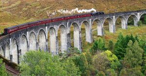Jacobite Steam train. Expreso de Hogwarts. Millaig, Escocia. Reino Unido.