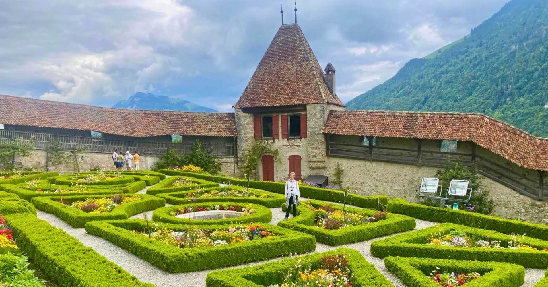 Jardines del Castillo de Gruyères. Suiza.