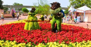 Jardines del Parque Disney Epcot. Orlando, Florida. Estados Unidos.